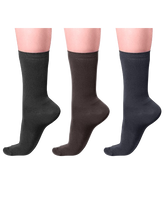 Solid color socks for Men Set of 3 Formal Semi-formal Casual