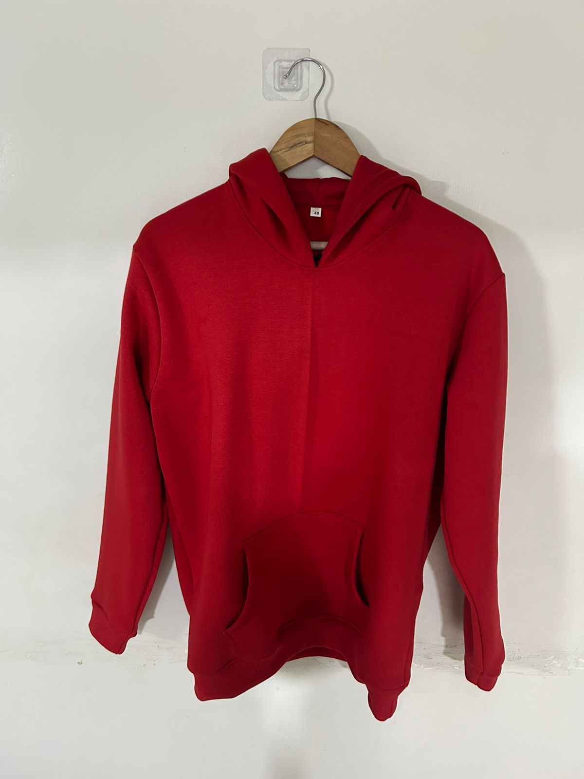 Gaffa Men's Cotton Fleece Hoodie - Red