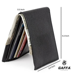Vegan Leather Wallet for Men with RFID Security & Extendable Card Compartments Black