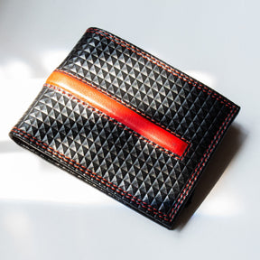 Vegan leather Urban minimalist card holder wallet for men Red
