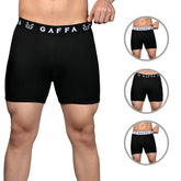 Men's Underwear Trunks Black & White + Bold Black Pack of 3
